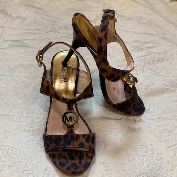 Michael Michael Kors leopard print high heel sandals - Picture 1 of 12